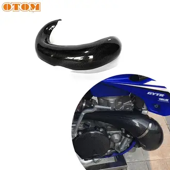OTOM Защита выхлопной системы мотоцикла Глушитель выхлопной трубы из углеродного волокна Крышка теплозащитного экрана для YAMAHA YZ250 Dirt Bike Enduro