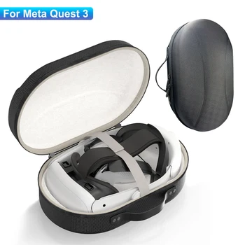 Чехол для переноски гарнитуры Meta Quest 3 VR Elite Strap Сумка для хранения портативных путешествий EVA Hard Shell Box для аксессуаров Quest 3