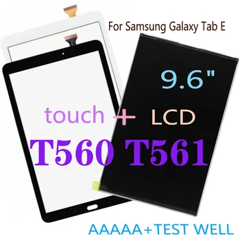 AAAAAA+ 9,6-дюймовый ЖК-дисплей для Samsung Galaxy Tab E SM-T560 T560 T561 ЖК-дисплей Сенсорная панель Дигитайзер для Samsung T560 LCD Touch