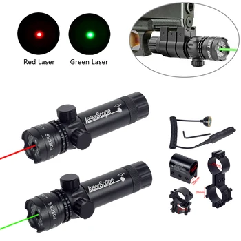 Тактический красно-зеленый лазерный прицел можно регулировать вверх и вниз Левый правый оптический прицел с креплением реле давления