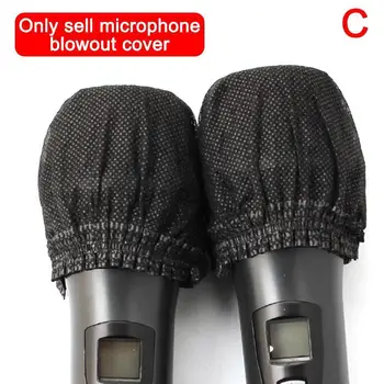  Снятие одноразовых нетканых чехлов для микрофона Защитный чехол для микрофона Ветрозащитный экран микрофона для наиболее часто используемых микрофонов