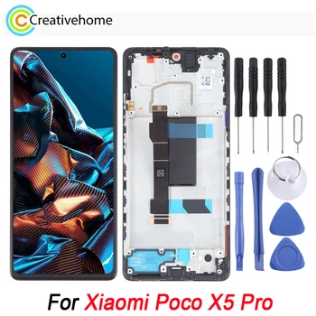 OLED ЖК-экран для дисплея телефона Xiaomi Poco X5 Pro и полная замена дигитайзера с рамкой
