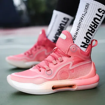 Баскетбольная обувь с высоким верхом Высококачественные женские кроссовки Мужские баскетбольные тренировочные ботинки Пара кроссовок