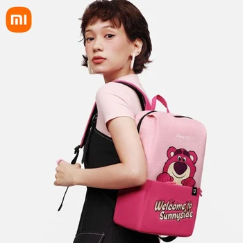 Xiaomi Original Mijia Backpack Limited Edition Strawberry Аромат Evil Bear Сумка для ноутбука Плюшевый мишка Мультфильм Маленькая школьная сумка