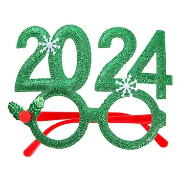 6 шт. 2024 Новогодние очки Удобно носить Реалистичные Креативные Выпускной Номер Солнцезащитные очки Праздничная вечеринка Благосклонность