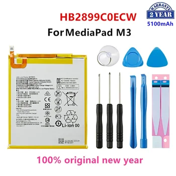 100% оригинальный аккумулятор планшета HB2899C0ECW 5100 мАч для Huawei MediaPad M3 8,4 дюйма BTV-W09 BTV-DL09 SHT-AL09 SHT-W09 +Инструменты