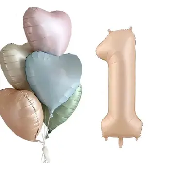 1 комплект 18-дюймовые воздушные шары с сердцем с 32-дюймовым карамельным номерным шаром для украшения вечеринки по случаю дня рождения взрослых детей DIY подарки поставка