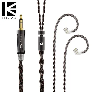 KBEAR ST7 4N Бескислородная медь Обновление балансировочного кабеля MMCX / 2-контактный / QDC Разъем 3,5 мм / 2,5 мм / 4,4 ммШтекер Провод для наушников Шнур для наушников