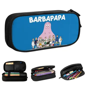 Creative Les Barbapapa Kids Animation Пеналы Карандаш Сумка Ручка Коробка для девочки Мальчик Большие сумки для хранения Школьные подарки Канцелярские товары