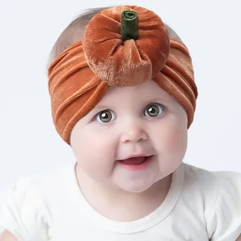 Новая детская повязка на голову на Хэллоуин Тыквенная голова Пасхальная канарейка Детский аксессуар для волос Детский хиджаб