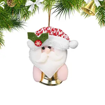 Рождественские плюшевые украшения для кукол Висячие колокольчики Снеговик Санта-Клаус Плюшевые куклы Рождественская елка Подвесной кулон Рождественский декор
