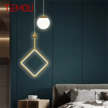 TEMOU Латунные настенные светильники Бра Современные простые светодиодные лампы Внутренний светильник для украшения дома