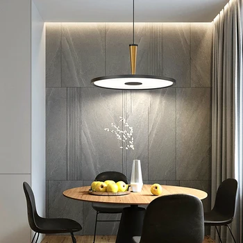 2021 современная скандинавская простая люстра светодиодный бар чайная комната люстра круглая спальня тонкая столовая люстра