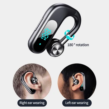 V29 Bluetooth-совместимая гарнитура Ушной крючок Внешняя звуковая гарнитура Наушники против повреждений уха Деловые спортивные наушники с цифровым дисплеем