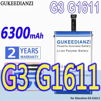 GUKEEDIANZI Аккумулятор большой емкости 6300 мАч для Glocalme G3 G1611 Bateria
