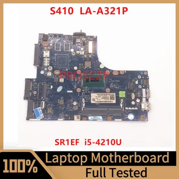 ZIUS6 / S7 LA-A321P Материнская плата для ноутбука LENOVO S410 M30-70 с процессором SR1EF i5-4210U 100% полностью протестирована и работает хорошо