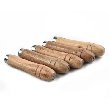 5 шт. Деревянные ручки для напильников Замена деревянных напильников Прочный металлический воротник для отверток Напильник Craft Tool 9 см