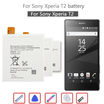 AGPB012-A001 Аккумулятор для телефона Sony Xperia T2 Ultra D5303 D5306 D5322 XM50t XM50h 3000 мАч Бесплатный инструмент