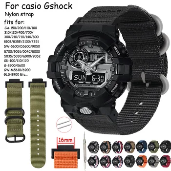 Для Casio G-SHOCK DW5600 9050 5700 Ремешок для часов Gshock GA-150 800 GD-110 G-8900 5600 Нейлоновый ремешок для часов со штифтами