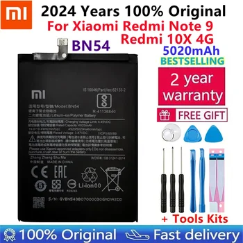 100% оригинальный сменный аккумулятор XIAOMI BN54 для Xiaomi Redmi Note 9 Redmi 10X 4G Аутентичные батареи для телефона 5020 мАч + Бесплатные инструменты