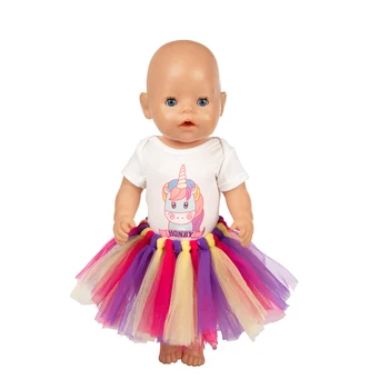  красочное платье кукла одежда fit 17 дюймов 43 см кукла одежда born baby костюм для ребенка на день рождения fistival подарок