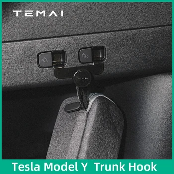 TEMAI Tesla Trunk Hook Автомобильные аксессуары для модели Y Подвесной багажник Продуктовая сумка Крючок для багажа Крючок для багажа для Tesla Model Y 2021-2023