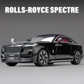 1:24 Rolls-Royce Spectre Alloy Модель Автомобиль Игрушка Литье под давлением Металлическое литье Звук и Свет Pull Back Авто Игрушка Для Детей Транспортное средство