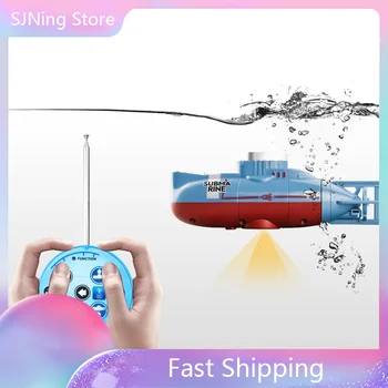 Mini RC Подводная лодка Высокоскоростная водонепроницаемая симуляция Плавающая модель Электрическая лодка с дистанционным управлением Подарки Игрушки для мальчиков