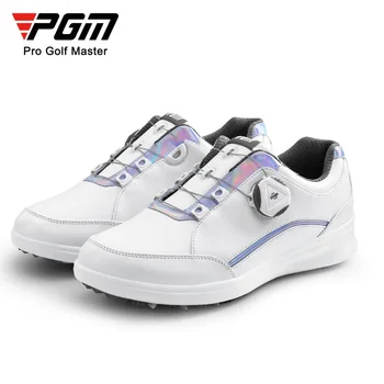 PGM Обувь для гольфа Женская новая водонепроницаемая обувь Super Fiber Красочные противоскользящие спиннинговые кроссовки