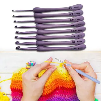  Набор спиц для вязания крючком 8 различных размеров 2,5 мм - 6 мм Аксессуары крючком для DIY Craft Ручной работы Свитера Перчатки Вязальные инструменты