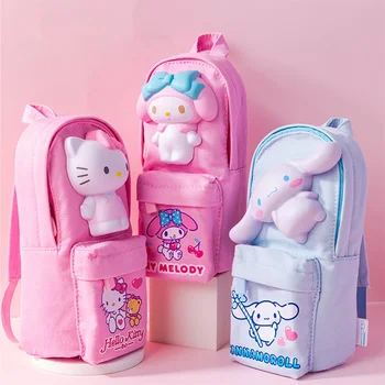 Sanrio Hello Kitty Series Cartoon 3D Pencil Bag Большая емкость для хранения Пенал Студент Школьные принадлежности Канцелярские товары Детский подарок