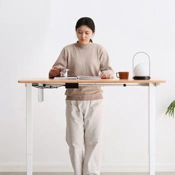 Настольный электрический подъемный стол из массива дерева, рабочий стол, офисный компьютерный стол, стоячий стол