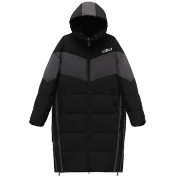 X-Long Мужская зимняя куртка 2023 Мода Теплые парки с капюшоном выше колена Хлопковые мягкие пальто для мужчин Повседневное пальто на молнии