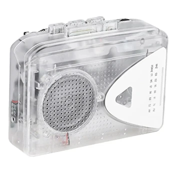 Прозрачная кассетная машина FM/AM Радио Внешний динамик Стереоплеер Кассета Walkman