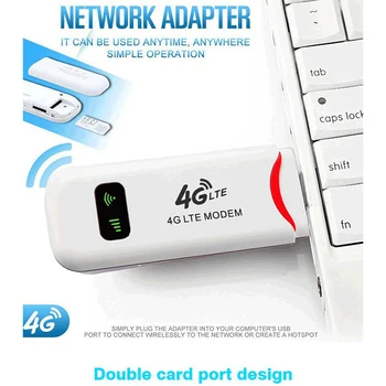 1 шт. Белый беспроводной маршрутизатор 4G LTE USB-ключ 150 Мбит/с Модем Мобильный широкополосный SIM-карта Беспроводной WiFi адаптер 4G Маршрутизатор Домашний офис