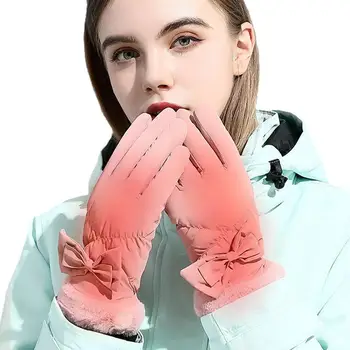Тепловые перчатки Перчатки для верховой езды с луком Высокая ловкость Сенсорный экран Водостойкие ветрозащитные противоскользящие зимние велосипедные перчатки