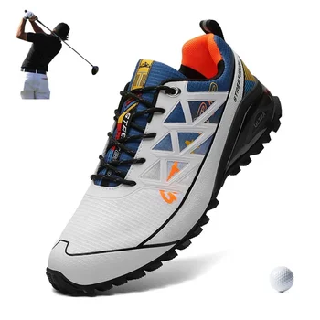 Большой размер 40-48 Мужская обувь для гольфа Водонепроницаемые кроссовки для гольфа Мужская спортивная обувь Ходьба на открытом воздухе Спорт для гольфа Тренировочная обувь Обувь