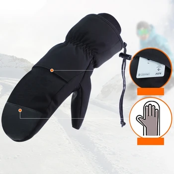 A9LD Лыжные варежки для мужчин и женщин Зимние зимние рукавицы Сенсорные экраны Водонепроницаемые зимние перчатки Теплые для холодной погоды Сноуборд