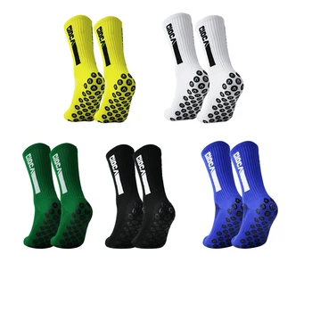 Новые футбольные носки Мужские и женские спортивные носки Нескользящие силиконовые футбольные носки с силиконовым дном на открытом воздухе