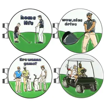  Маркеры мяча для гольфа Зажимы для шляпы Положение мяча для гольфа Съемные металлические кепки для гольфа Зажимы с магнитом Подарки для гольфиста Аксессуары для гольфа