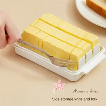  ящик для хранения нарезки масла в японском стиле, холодильник с крышкой, хранение сыра, хранение сыра, хрустящая выпечка, нож для масла, резак