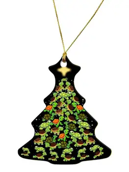 Деревянные украшения в форме рождественской елки Деревянная елка Подвесные украшения с подвесной веревкой Забавные украшения для рождественской елки