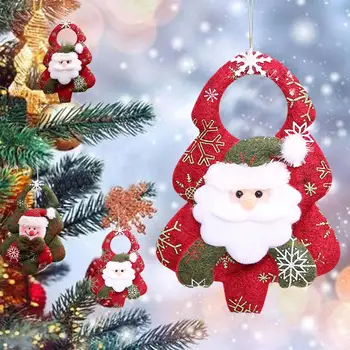 Счастливого Рождества Украшения Сделай Сам Рождественский Подарок Санта-Клаус Снеговик Дерево Кулон Повесить Для Дома Ноэль Натал Счастливый Новый F4o4