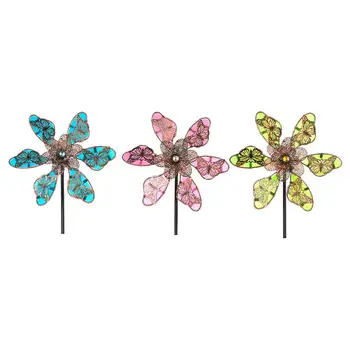 Светящиеся ветряные мельницы-бабочки Украшения Ветер для садового двора на открытом воздухе