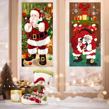 Рождественский висячий флаг Крыльцо Дверь Баннер Рождественские украшения для дома 2023 Украшения Рождественские подарки Navidad Новогодний декор 2024