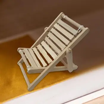  Мини Деревянное кресло, Деревянная мебель, Складная мебель для кукольного домика в масштабе 1/12 для Micro Landscape Dollhouse