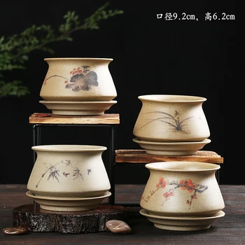 Керамический горшок для бонсай Традиция Китай Суккуленты Сад Украшение домашнего стола