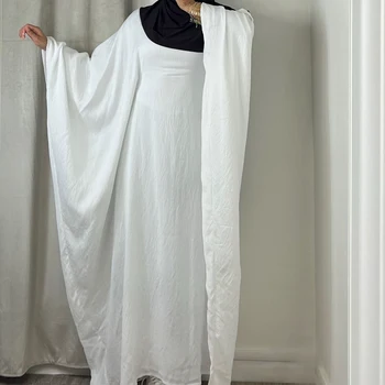 Исламский кафтан Вечерняя вечеринка из мятой ткани Дубай Абая Мусульманские женщины Исламская одежда Турецкий кафтан Арабское платье Рамадан Ид