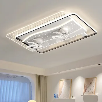 Украшение гостиной декор спальни светодиодный Потолочные вентиляторы с подсветкой с дистанционным управлением столовая Потолочный вентилятор освещение внутреннее освещение