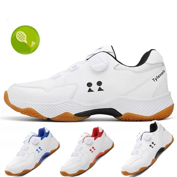 Новые зеркальные туфли для бадминтона из микрофибры, теннисные кроссовки, мужская и женская спортивная обувь